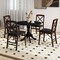 Costway Rustic Dining Table Wooden Dining Table with Round Tabletop & Curved Trestle Legs Natural/Walnut/Black/White/White&Walnut/White&Natural